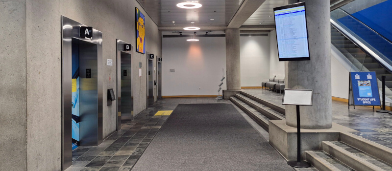 entrance elevators at bcit